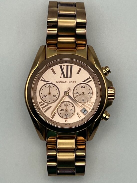 Michael Kors Ladies Watch MK5799 Chronograph Rose Gold  Extra Links and Working